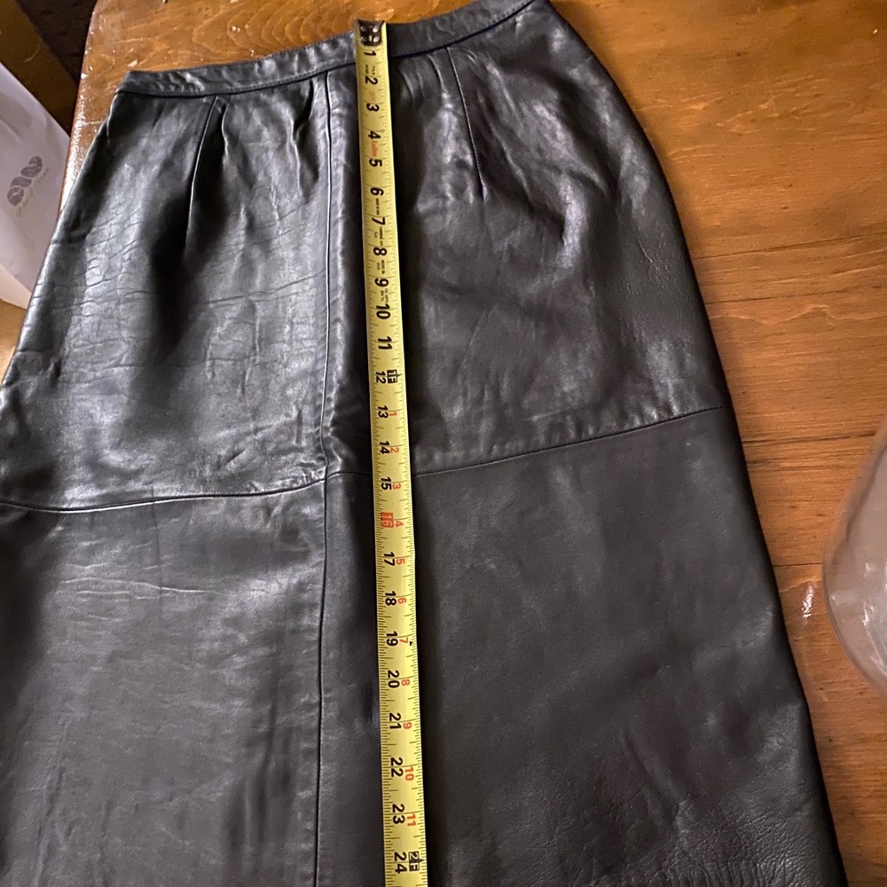 Leather Black Skirt
